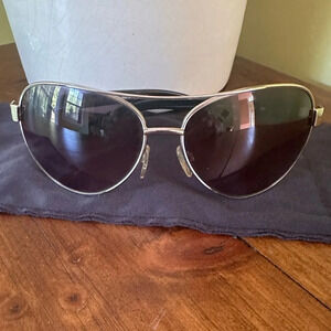 Michael Kors Astrid III 5015 Gold Black‎ Aviator Sunglasses Logo on side